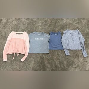 Hollister women’s 4 shirts! XS lot with one XXS shirt - great condition!